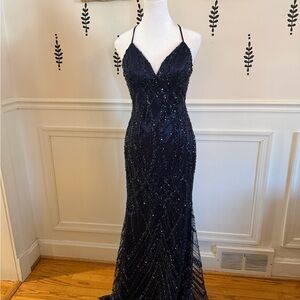 Faviana Midnight Sparkle Gown GORGEOUS.  Center of attention!